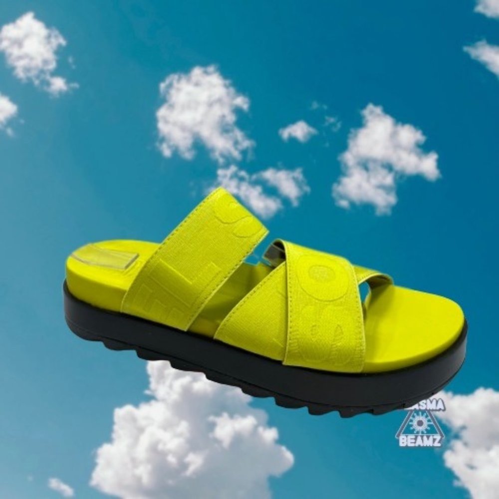 Sorel Lime Green ROAMING Branded FlatForm / Platform Sandals 8.5